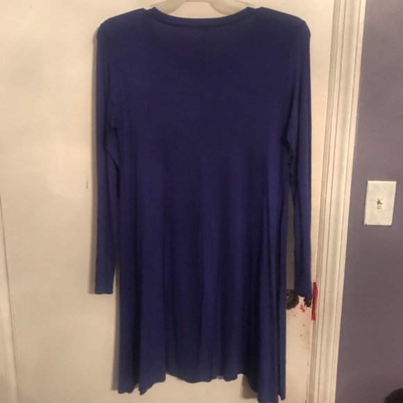 Blue Longsleeve Shift Dress - Picture 4 of 4